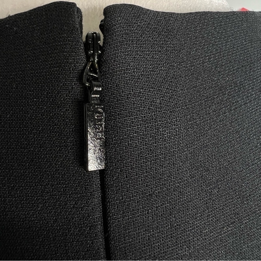 NWT Fendi Monster Eyes Embellished Black Leather Wool Cocktail Dress 42 6 - Picture 10 of 15